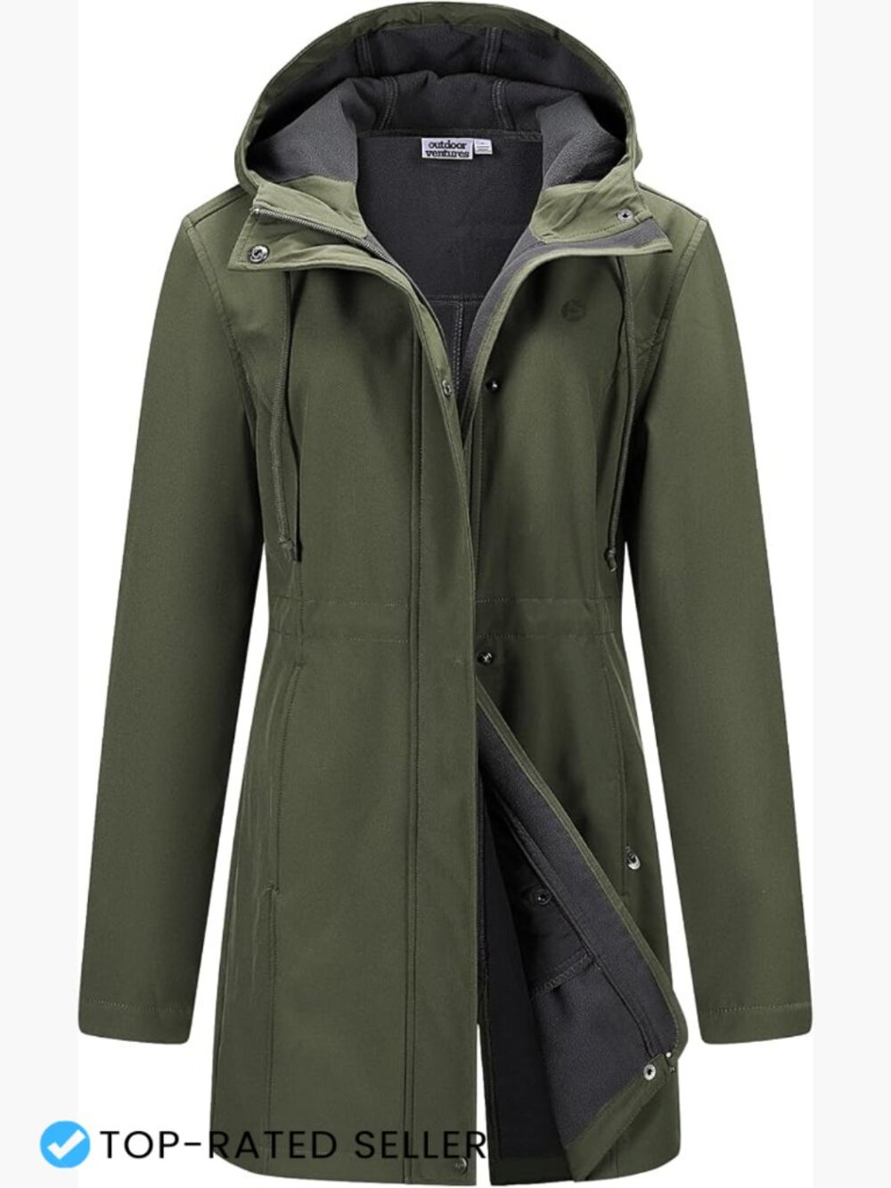 Waterproof Fleece Lined Hooded Softshell Rain Coat Windproof Winter Jacket